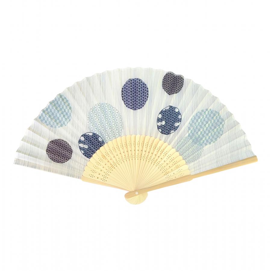 白竹扇子 てまり 透明袋入り