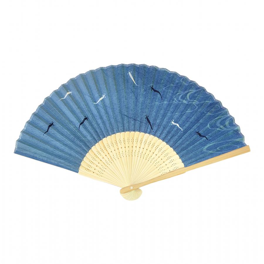 白竹扇子 鮎 透明袋入り