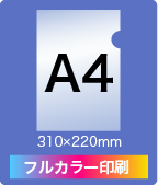 A4サイズ（310×220mm）フルカラー印刷