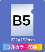 B5サイズ（271×192mm）フルカラー印刷