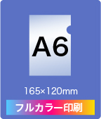 A6サイズ（160×120mm）
