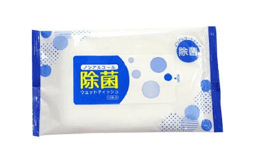ノンアルコール除菌ウェット 大判10枚 商品画像