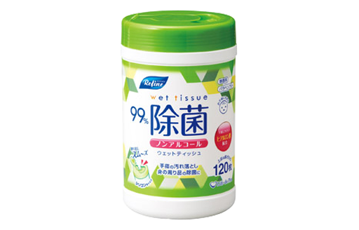 除菌ボトルウェットティッシュ ノンアルコール 商品画像